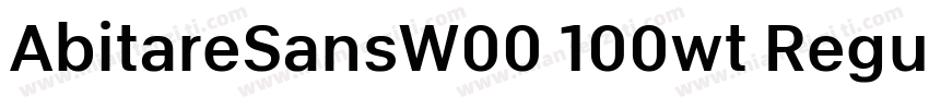 AbitareSansW00 100wt Regular字体转换
